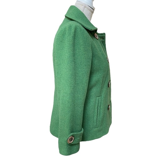 Cabi Lime Green Wool Blend Short Double Breast Peacoat Winter Jacket Size: S‎ - Picture 2 of 9